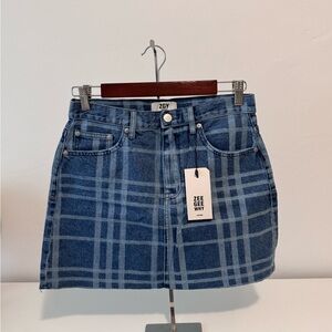 Zee Gee Why A-Line Denim Skirt 27 – High Rise, NWT